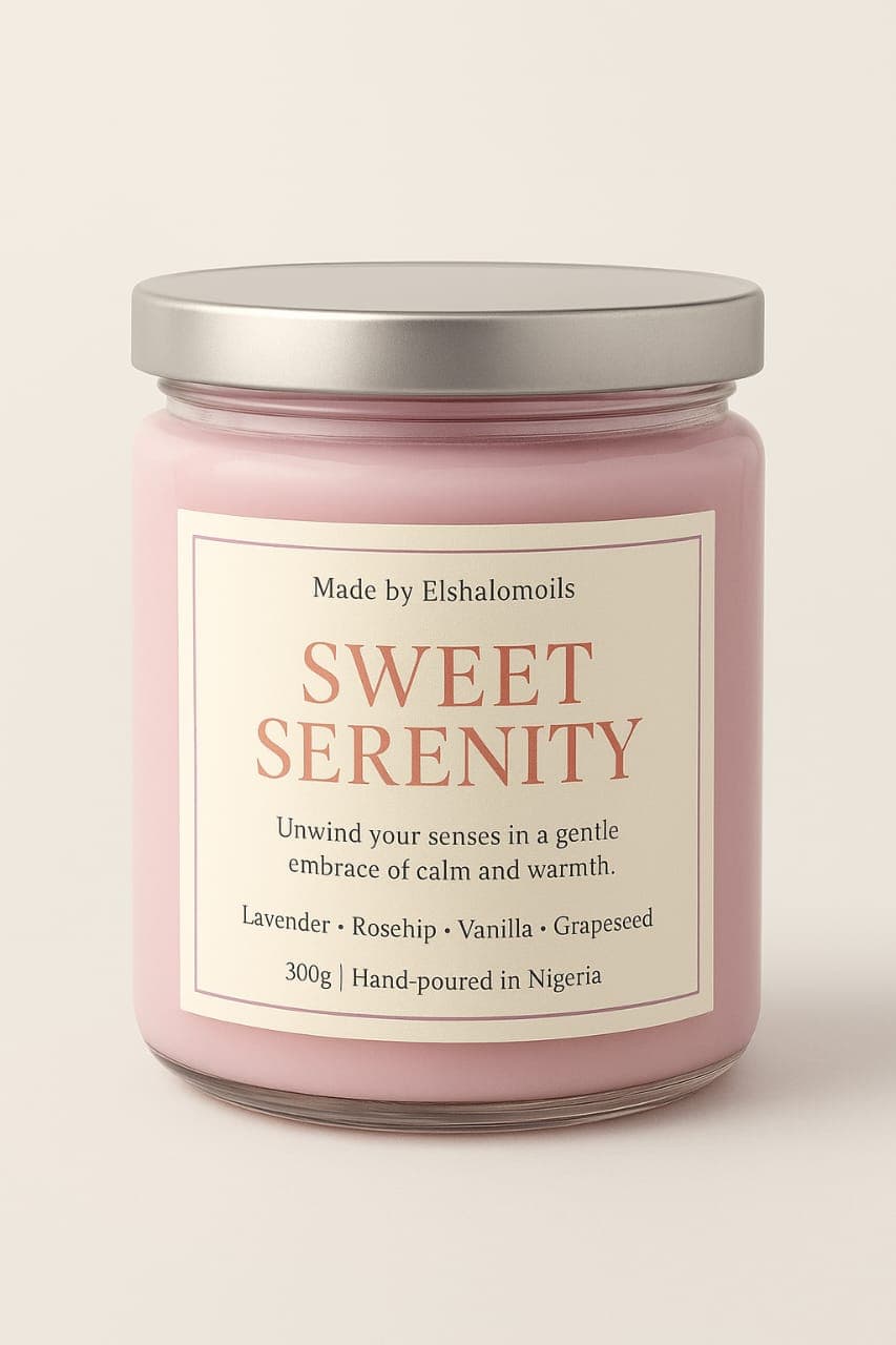 Elshalomoils Aromatherapy Scented Candles (Sweet Serenity) 300g