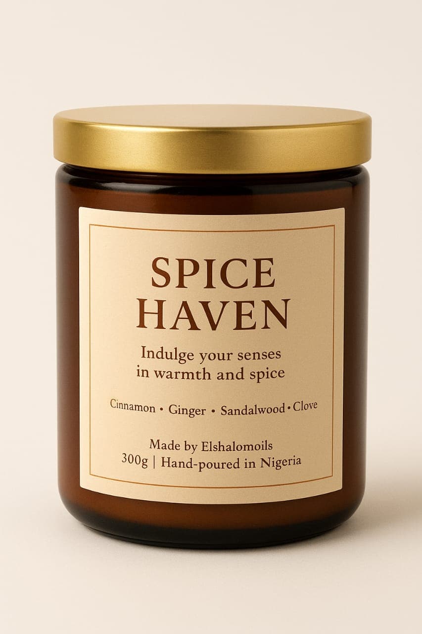 Elshalomoils Aromatherapy Scented (Candles Spice Haven) 300g