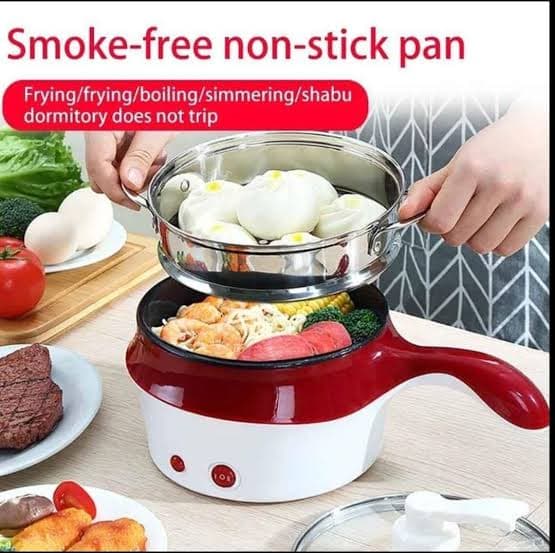 Electric Cooking Pot With Steamer