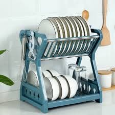 2 Tier Plastic Dish Rack